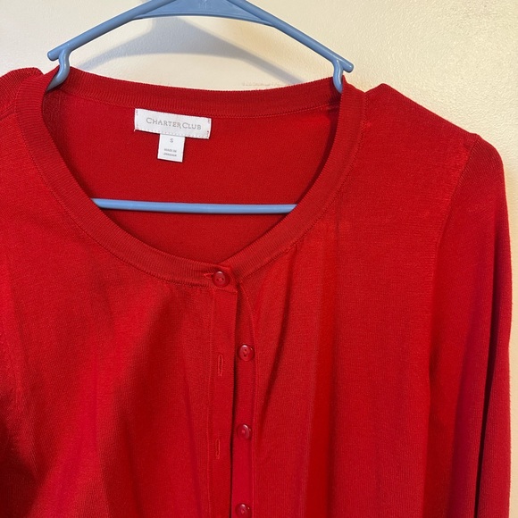 Charter Club pink button up cardigan - Picture 4 of 4